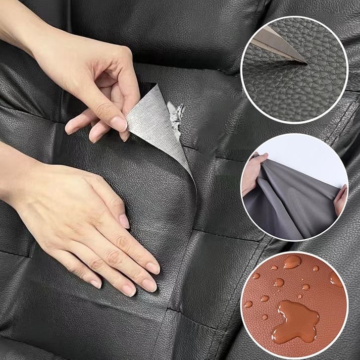Cuero Adhesivo Premium - Revestimiento Adhesivo - Logra un acabado elegante y duradero en minutos