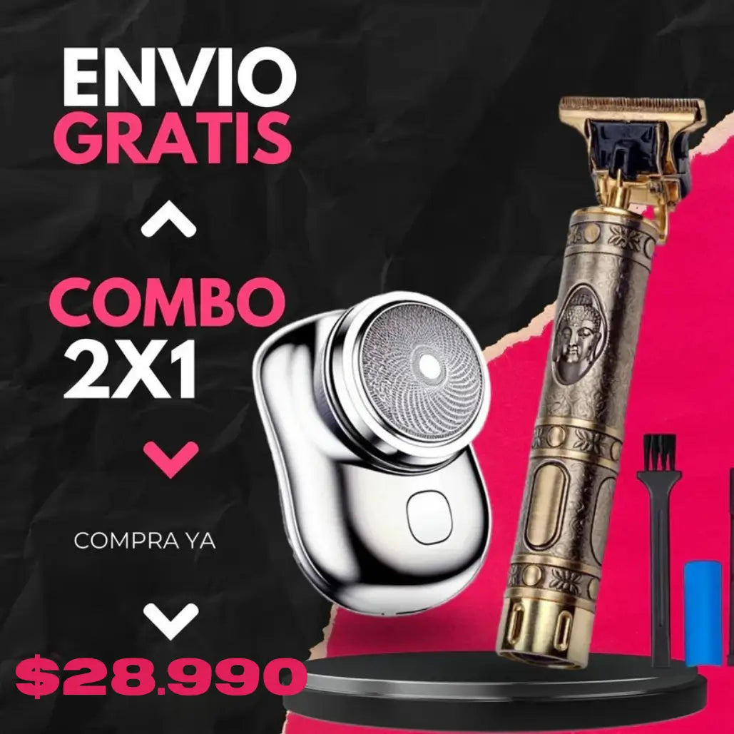 Combo Cuidado Masculino-Recorta Barba y Cabello-Ahorra miles en peluquería desde el primer mes