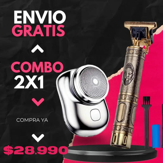 Combo Cuidado Masculino-Recorta Barba y Cabello-Ahorra miles en peluquería desde el primer mes