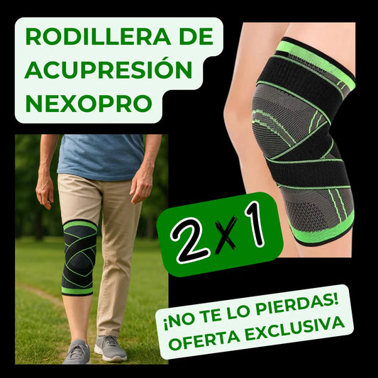 Rodillera Ergonómica AlivioZen 2X1 🎁- Estimula puntos de alivio - Reduce el dolor sin pastillas en la primera semana de uso