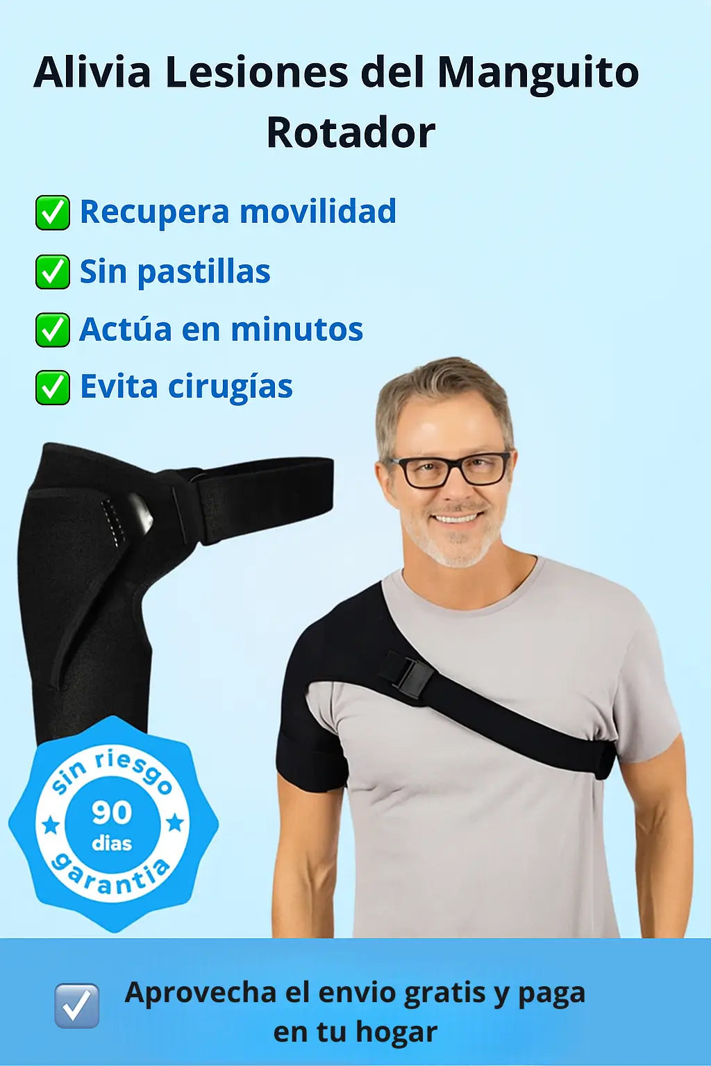Hombrera BioCompresión - Alivio del Dolor de Hombro - Disminuye el dolor y mejora tu postura desde el primer uso