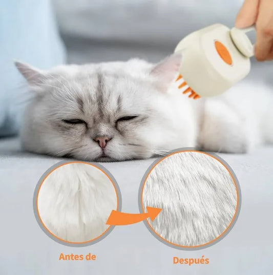 Cepillo Suave Antipelos - Masajea y cuida el pelaje - Mantén tu ropa y muebles libres de pelos en días